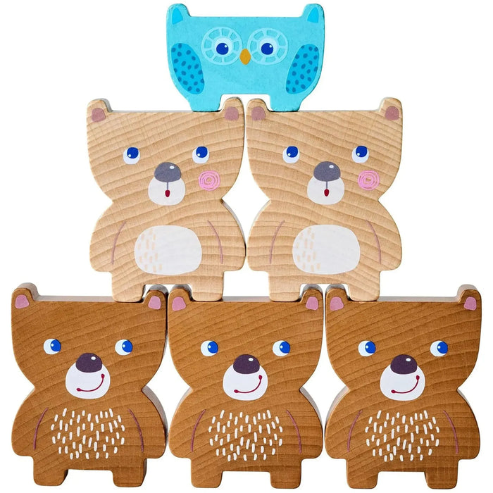 Forest Friends Stacking Toy - Wooden Toddler Toy for Developmental Learning and Motor Skills - HABA