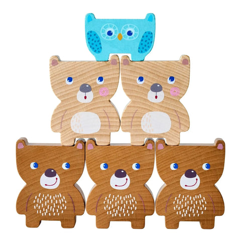 Forest Friends Stacking Toy - Wooden Toddler Toy for Developmental Learning and Motor Skills - HABA - Image 6