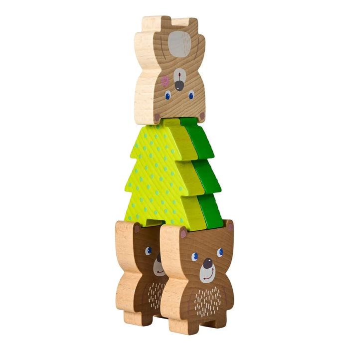 Forest Friends Stacking Toy - Wooden Toddler Toy for Developmental Learning and Motor Skills - HABA