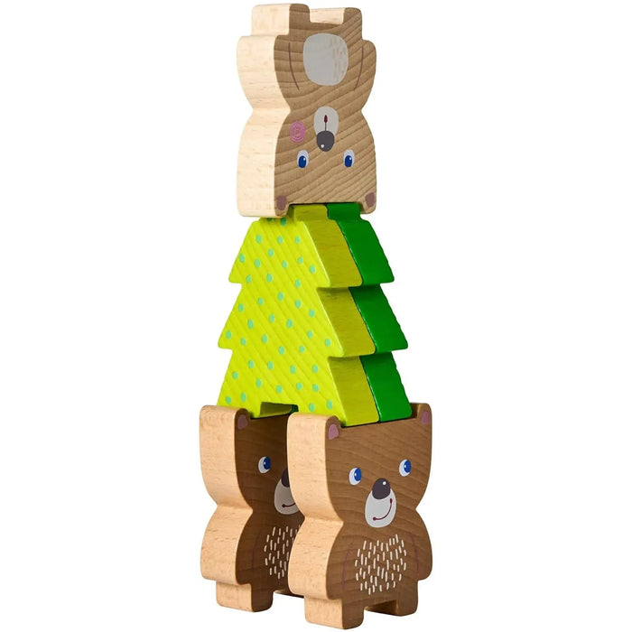 Forest Friends Stacking Toy - Wooden Toddler Toy for Developmental Learning and Motor Skills - HABA