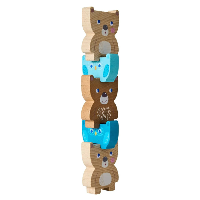 Forest Friends Stacking Toy - Wooden Toddler Toy for Developmental Learning and Motor Skills - HABA