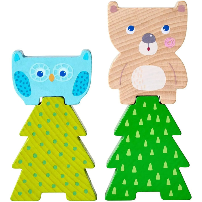 Forest Friends Stacking Toy - Wooden Toddler Toy for Developmental Learning and Motor Skills - HABA