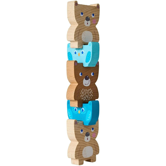 Forest Friends Stacking Toy - Wooden Toddler Toy for Developmental Learning and Motor Skills - HABA