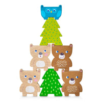 Forest Friends Stacking Toy - Wooden Toddler Toy for Developmental Learning and Motor Skills - HABA