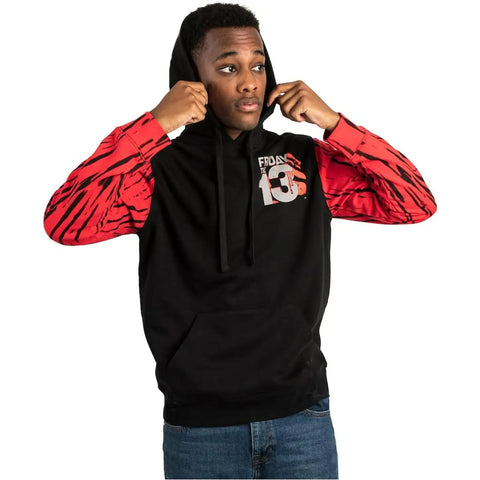Friday the 13th - Double-Sided Red & Black Hoodie - Bioworld - Image 3