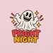 Fright Night T-Shirt - Bold Halloween Ghost Graphic Tee