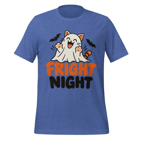 Fright Night T-Shirt - Cute Halloween Ghost Cat and Bats Graphic Tee - Image 13