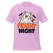 Fright Night T-Shirt - Cute Halloween Ghost Cat and Bats Graphic Tee
