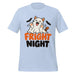 Fright Night T-Shirt - Cute Halloween Ghost Cat and Bats Graphic Tee