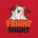 Fright Night T-Shirt - Cute Halloween Ghost Cat and Bats Graphic Tee