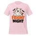 Fright Night T-Shirt - Cute Halloween Ghost Cat and Bats Graphic Tee