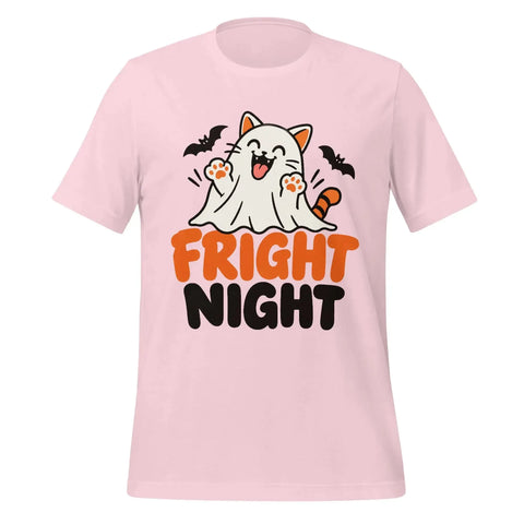 Fright Night T-Shirt - Cute Halloween Ghost Cat and Bats Graphic Tee - Image 33