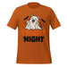 Fright Night T-Shirt - Cute Halloween Ghost Cat and Bats Graphic Tee