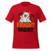 Fright Night T-Shirt - Cute Halloween Ghost Cat and Bats Graphic Tee