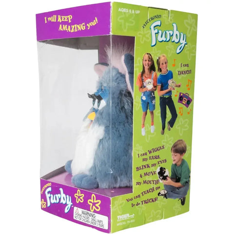 Furby - Blue & White Elephant Furby Interactive Electronic Pet (Blue Eyes) - Hasbro [Tiger Electronics] - (1999)