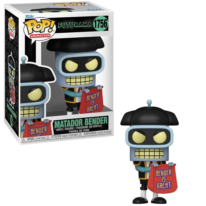 Futurama - Matador Bender Figure (4.25", Vinyl) - Funko - Pop! Animation Series (1756) - (2024)