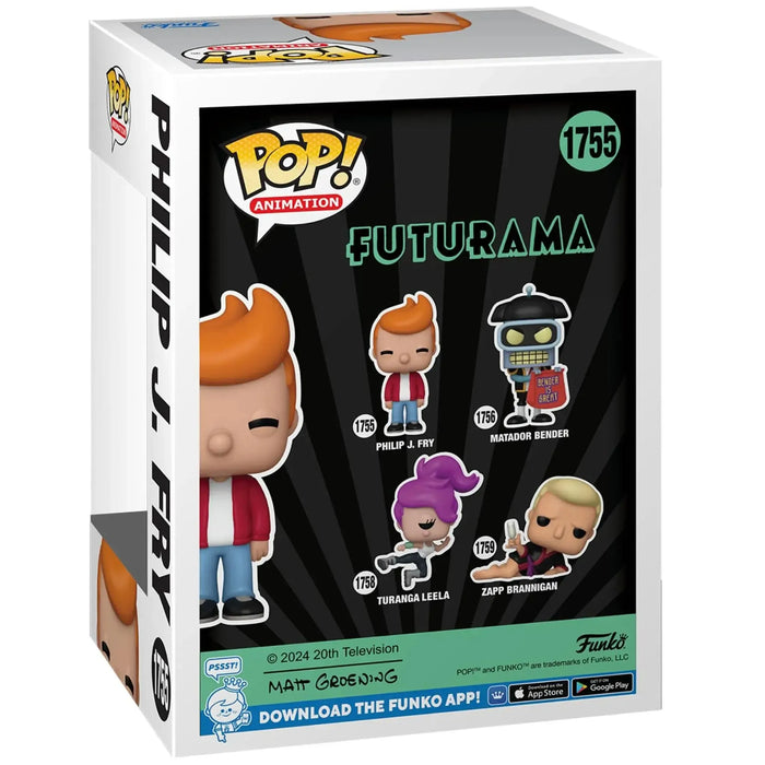 Futurama - Philip J. Fry Figure (4.25", Vinyl) - Funko - Pop! Animation Series (1755) - (2024)
