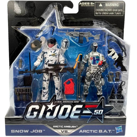 G.I. Joe: A Real American Hero - Arctic Ambush (Snow Job vs Arctic B.A.T.) 2-Pack Action Figure Set (3.75