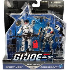 G.I. Joe: A Real American Hero - Arctic Ambush (Snow Job vs Arctic B.A.T.) 2-Pack Action Figure Set (3.75") - Hasbro - 50th Anniversary Edition - (2014)