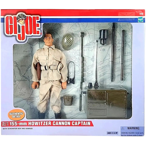 G.I. Joe: A Real American Hero - World War II 155-mm Howitzer Cannon Captain Action Figure (12") - Hasbro - (2000)