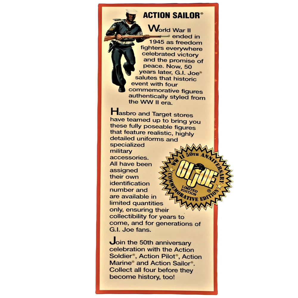 G.I. Joe - Action Sailor Action Figure - Hasbro - WWII 50th Anniversary Commemorative Edition