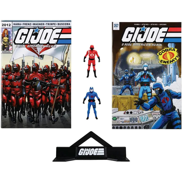 G.I. Joe - Cobra Commander & Crimson Guard Action Figures & Comic Books Set (3") - McFarlane Toys - Page Punchers Series