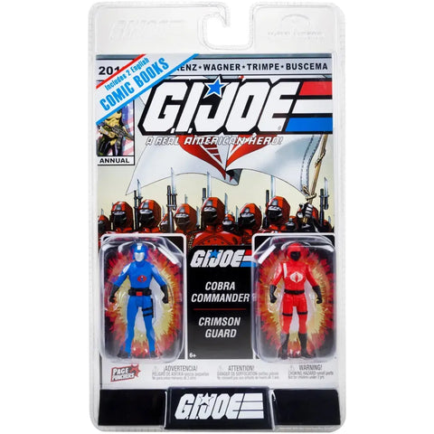 G.I. Joe - Cobra Commander & Crimson Guard Action Figures & Comic Books Set (3