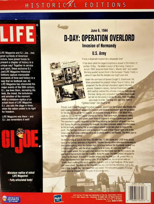 G.I. Joe - D-Day: Operation Overlord U.S. Army Figure (12") - Hasbro - (2001)