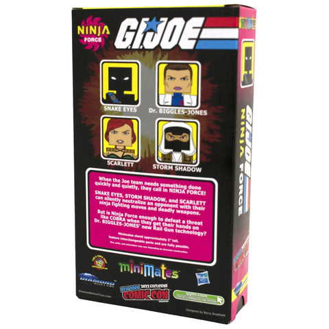 G.I. Joe [Ninja Force Minimates] - Snake Eyes, Scarlett, Storm Shadow & Dr. Biggles-Jones Action Figures Set (2