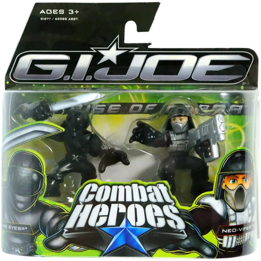 G.I. Joe: The Rise of Cobra - Combat Heroes 2-Figure Set (Snake Eyes & Neo-Viper) (2.25") - Hasbro - Combat Heroes Series - (2008)