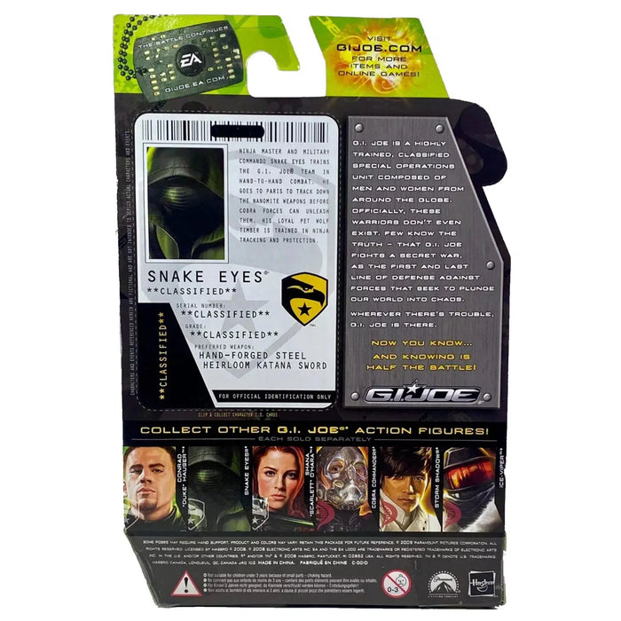 G.I. Joe: The Rise of Cobra - Snake Eyes & Timber (Gray) Action Figure - Hasbro - Paris Pursuit Series