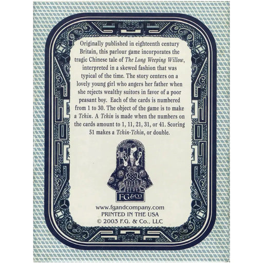 Game Of The Willow Pattern Plate - Chinese Tale Card Game - FG & CO. - (2003)