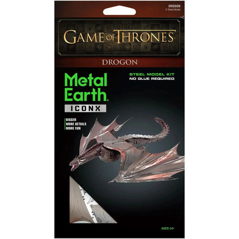 Game of Thrones - Drogon Figure Model Kit (Steel, Moderate Difficulty) - Fascinations - Metal Earth Premium Series - (2023) - Image 1