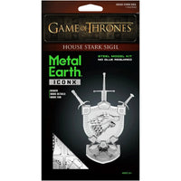 Game of Thrones - House Stark Sigil Figure Model Kit (Steel, Moderate Difficulty) - Fascinations - Metal Earth ICONX Premium Series - (2019)