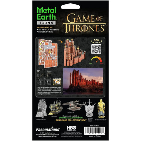 Game of Thrones - Red Keep Castle Figure Model Kit (Steel, Challenging Difficulty) - Fascinations - Metal Earth Iconx Series - Image 3