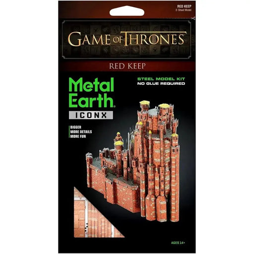 Game of Thrones - Red Keep Castle Figure Model Kit (Steel, Challenging Difficulty) - Fascinations - Metal Earth Iconx Series