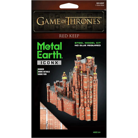 Game of Thrones - Red Keep Castle Figure Model Kit (Steel, Challenging Difficulty) - Fascinations - Metal Earth Iconx Series - Image 1