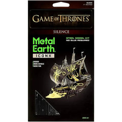 Game of Thrones - Silence Ship Figure Model Kit (Steel, Moderate Difficulty) - Fascinations - Metal Earth Iconx Premium Series