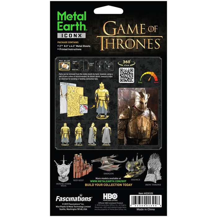 Game of Thrones - The Mountain 3D Figure Model Kit (Steel, Hard Difficulty) - Fascinations - Metal Earth ICONX Series - (2019)