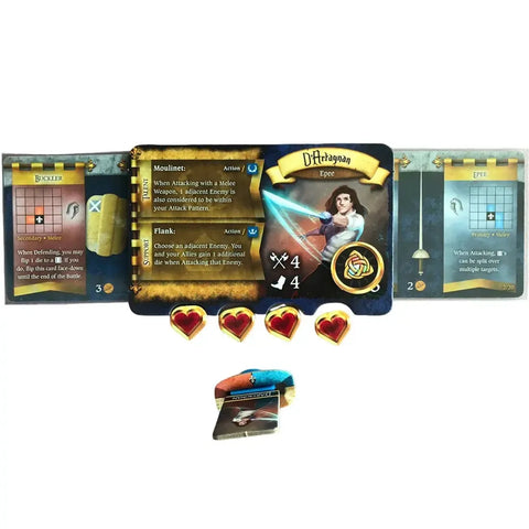 Gascony's Legacy [The Three Musketeers] - Tactical Battle & Adventure Cooperative Board Game for Family, and Adults (1-4 Players, Ages 14+) - Lynnvander Studios