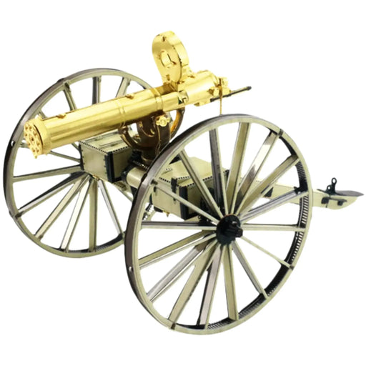 Gatling Gun Figure Model Kit (Steel, Moderate Difficulty) - Fascinations - Metal Earth Series - (2019)