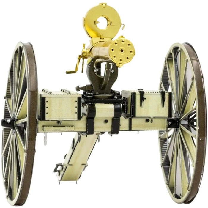 Gatling Gun Figure Model Kit (Steel, Moderate Difficulty) - Fascinations - Metal Earth Series - (2019)