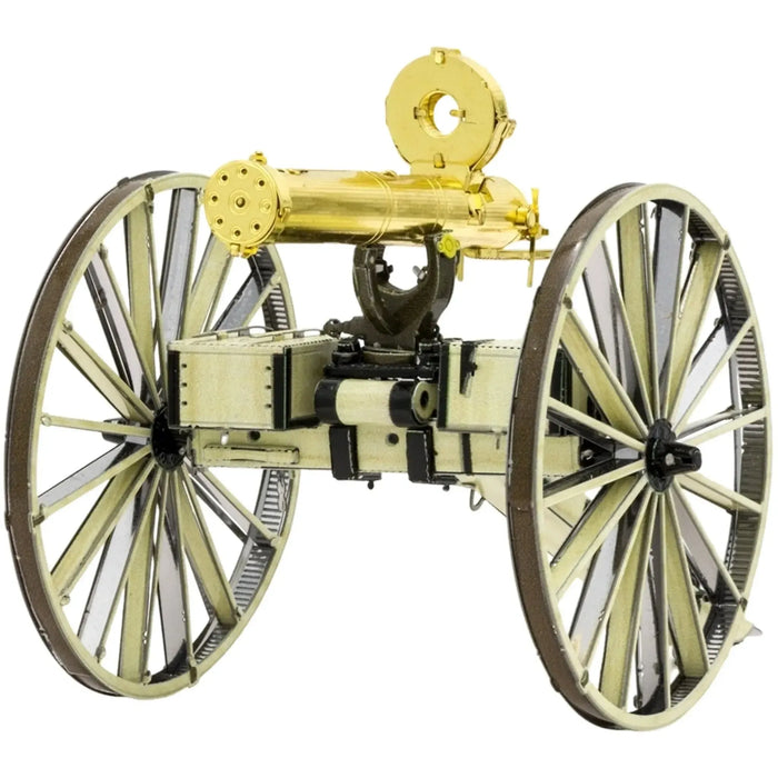 Gatling Gun Figure Model Kit (Steel, Moderate Difficulty) - Fascinations - Metal Earth Series - (2019)