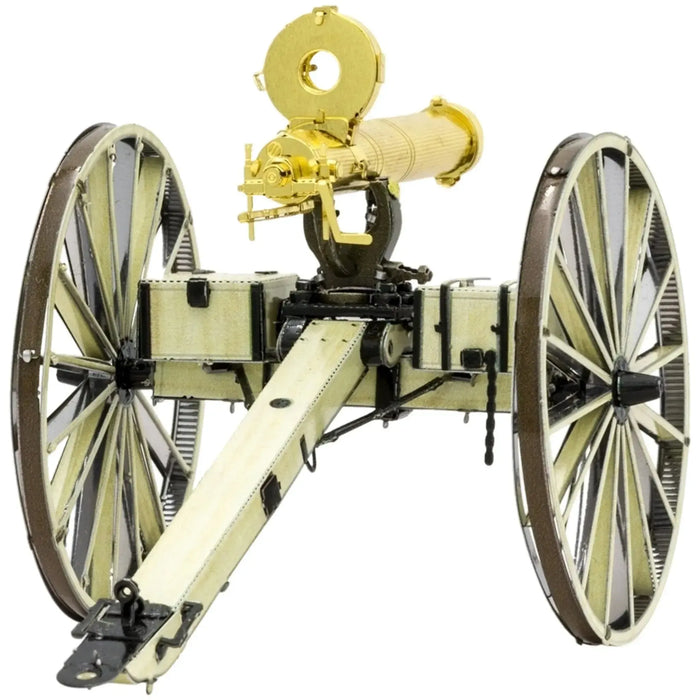 Gatling Gun Figure Model Kit (Steel, Moderate Difficulty) - Fascinations - Metal Earth Series - (2019)