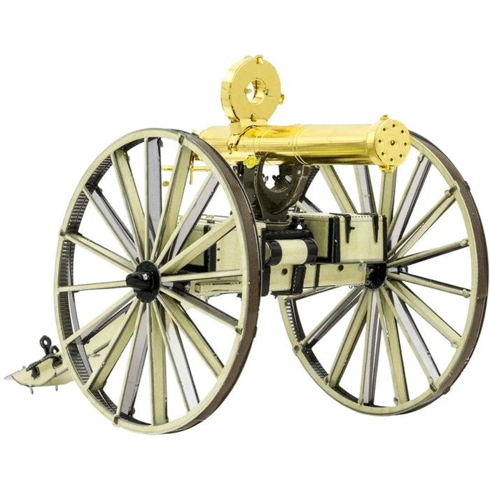 Gatling Gun Figure Model Kit (Steel, Moderate Difficulty) - Fascinations - Metal Earth Series - (2019)