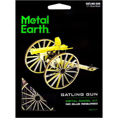 Gatling Gun Figure Model Kit (Steel, Moderate Difficulty) - Fascinations - Metal Earth Series - (2019) - Image 1