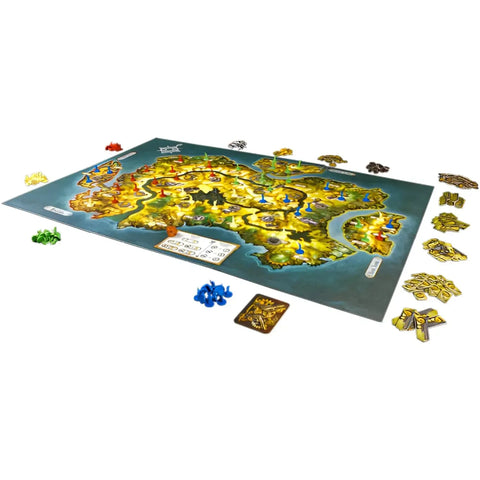 Gearworld: The Borderlands - Area Control Steampunk Board Game for Family, and Adults (2-4 Players, Ages 14+) - Fantasy Flight Games