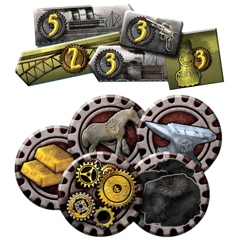 Gearworld: The Borderlands - Area Control Steampunk Board Game for Family, and Adults (2-4 Players, Ages 14+) - Fantasy Flight Games
