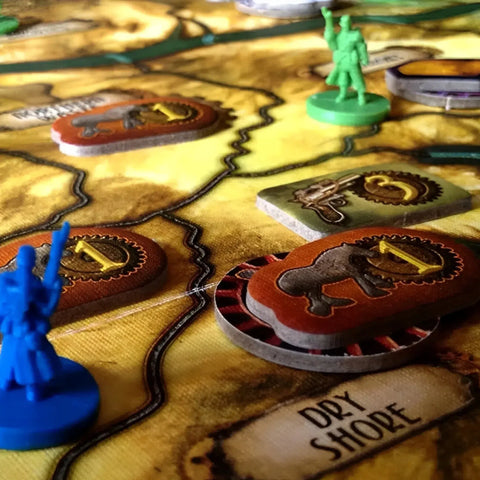 Gearworld: The Borderlands - Area Control Steampunk Board Game for Family, and Adults (2-4 Players, Ages 14+) - Fantasy Flight Games
