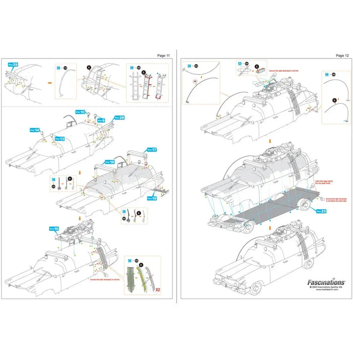 Ghostbusters - Ecto-1 Car Figure Model Kit (Steel, Challenging Difficulty) - Fascinations - Metal Earth Premium Series